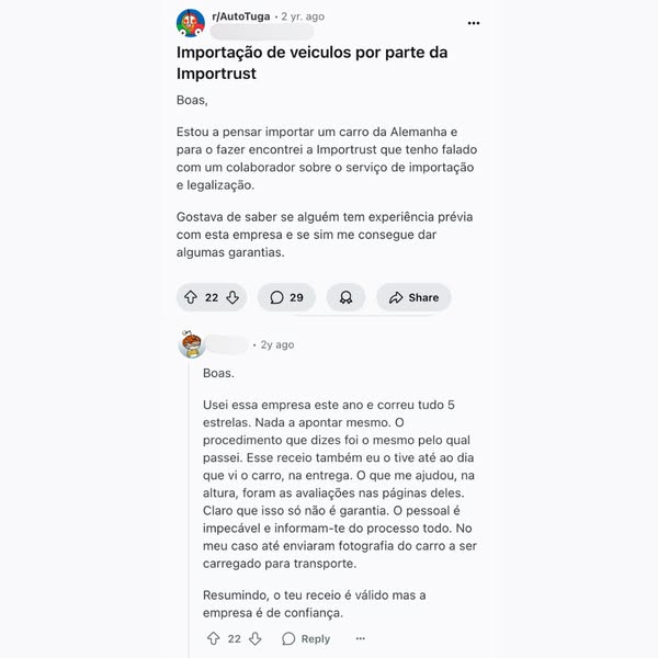 Importação de Carros Simplificada