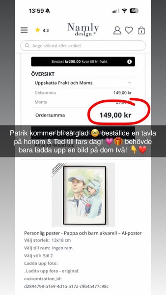 Beställ farsdagsposter hos Namly!