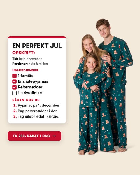 25% rabat på alle julepyjamasser!