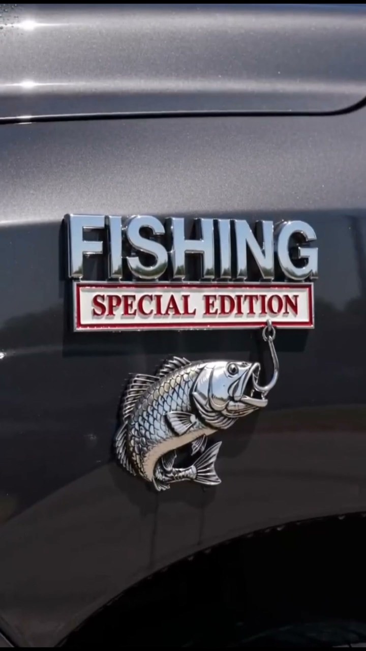 Fishing Special Edition Premium 3D Metal Vehicle Emblem Badge