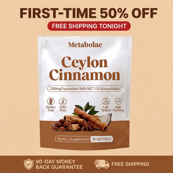 Ceylon Cinnamon 7200mg Equivalent with MCT Oil