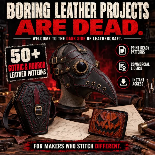 50+ Gothic & Horror Leather Patterns | Complete Bundle