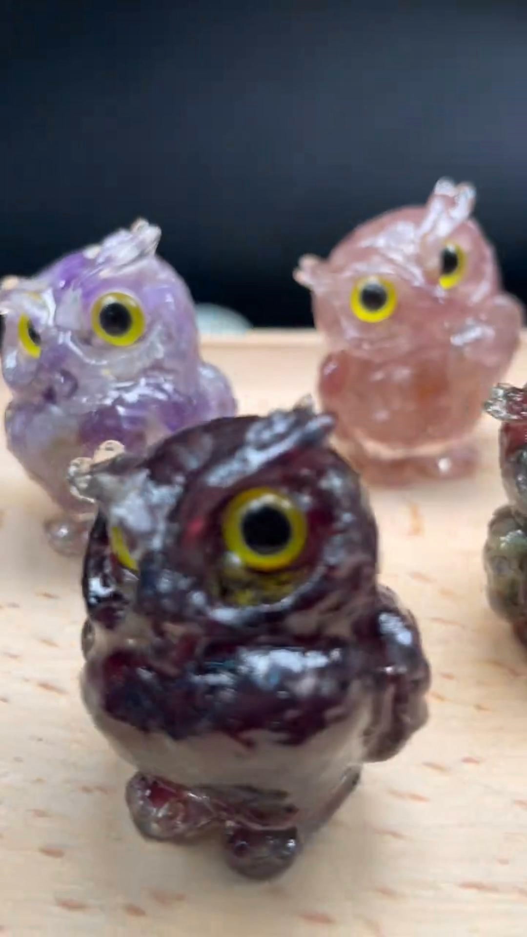 Mystery Crystal Owl Blind Box – Natural Gemstone Figurine | 50% OFF