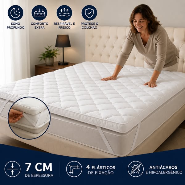 7 cm de conforto extra para a sua cama