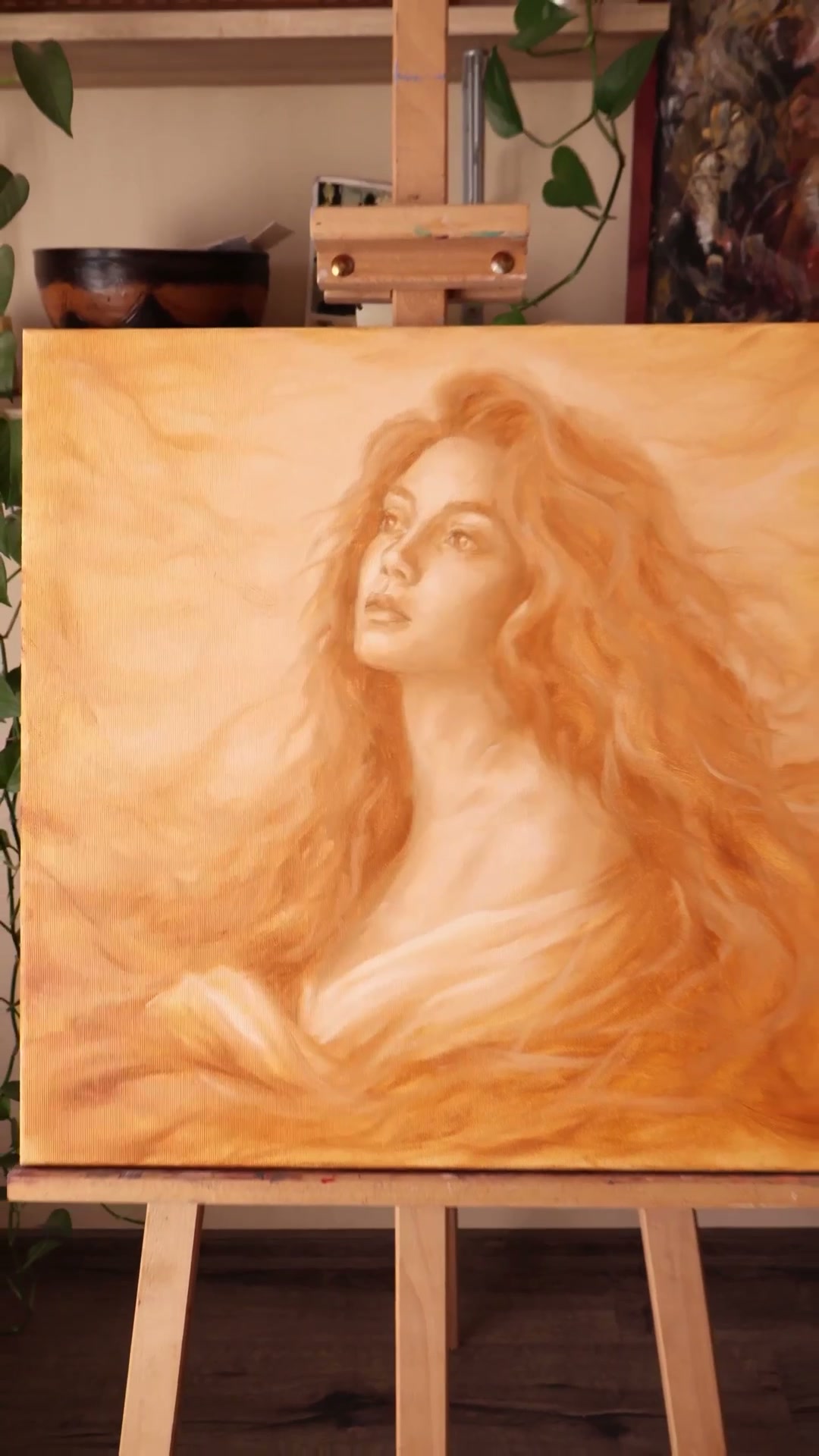 Paint Dreamy One-Color Oil Portraits