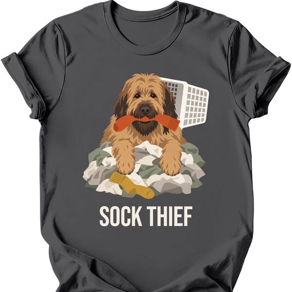 Briard - Sock Thief T-Shirt