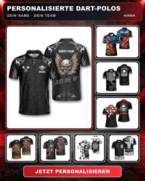 Dart-Polos mit Skull-Design