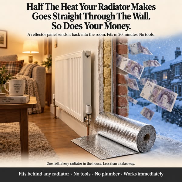 Your radiator is heating the wall behind it. Not the room in front of it.