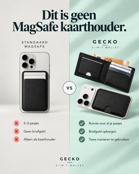 De Gecko MagSafe Portemonnee