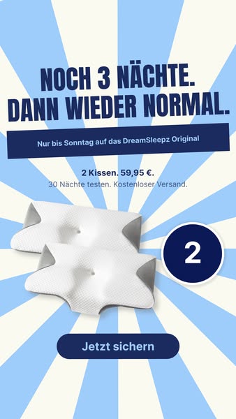 Endlich schmerzfrei aufwachen – 1+1 Gratis
