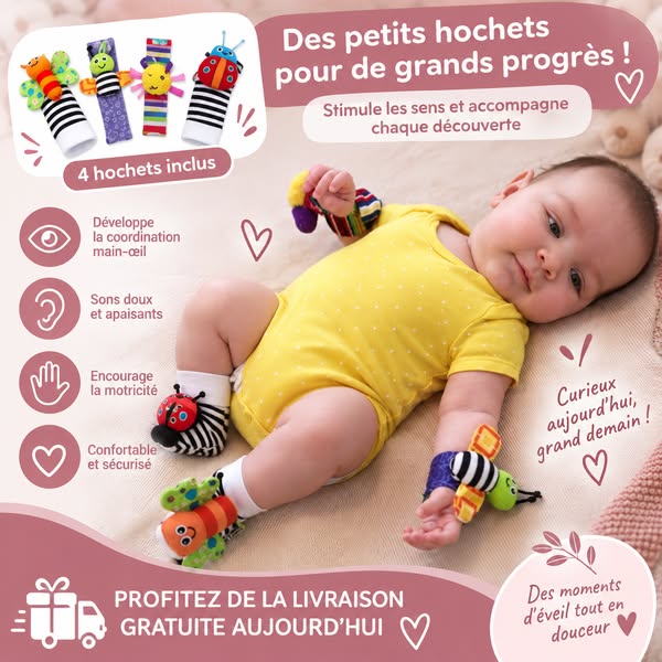 Stimulez l’éveil et l’exploration autonome de votre bébé.