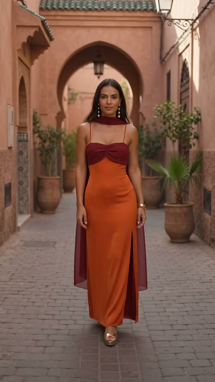 Vestido Maxi Color Block — Desde 60,81€
