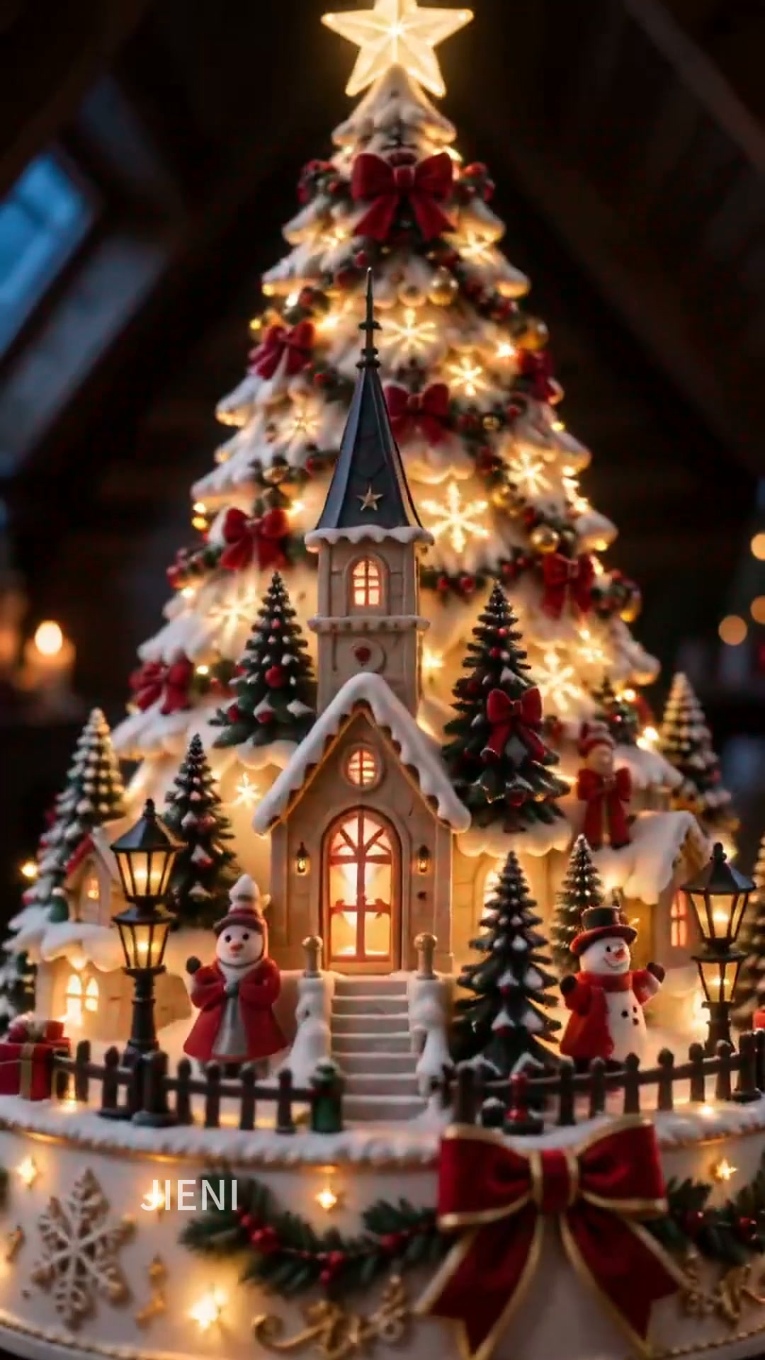 60k+ Sold! Christmas Village Lightscape Tree | LED Lighted Mini Village Decor