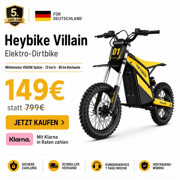 Heybike Villain für 149 € – endet in 24 Std.