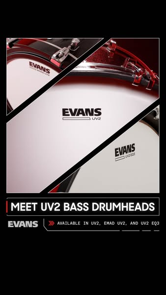 Anúncio de EVANS Drumheads