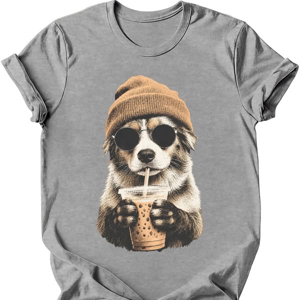 Australian Shepherd - Hipster Dog T-Shirt