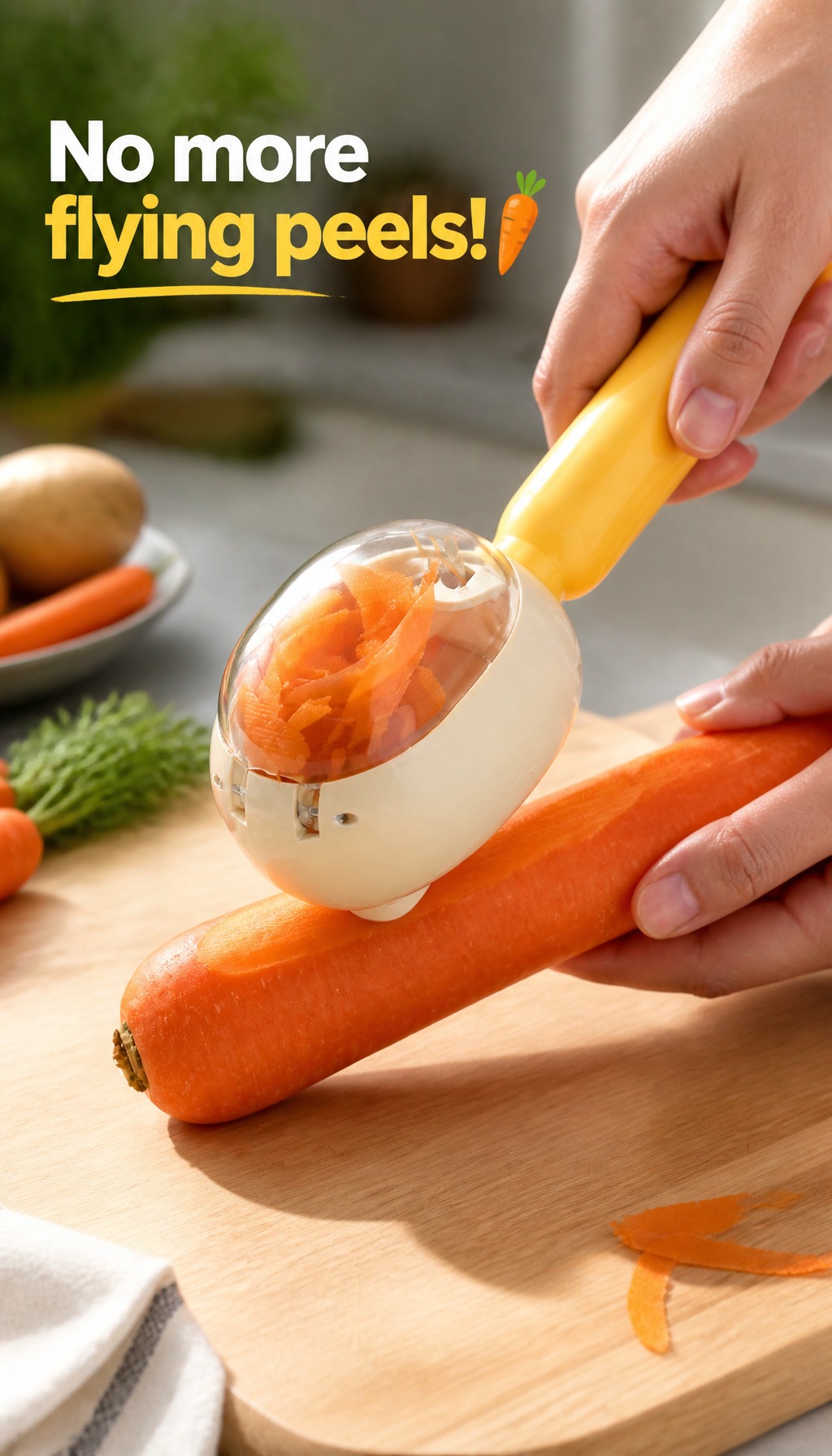 No more flying peels!