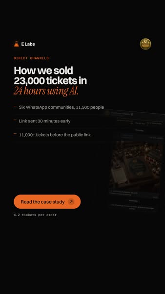 23,000 tickets in 24 hours.