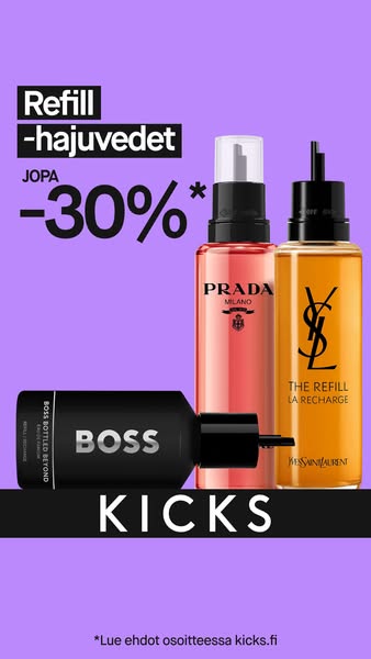 20% hajuvesien täyttöpakkauksista