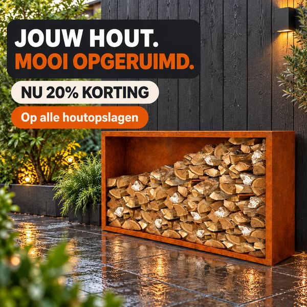 20% korting op houtopslagen