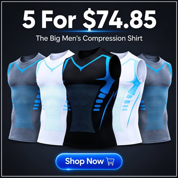 5 For $74.85 — Big Men's Compression Shirt