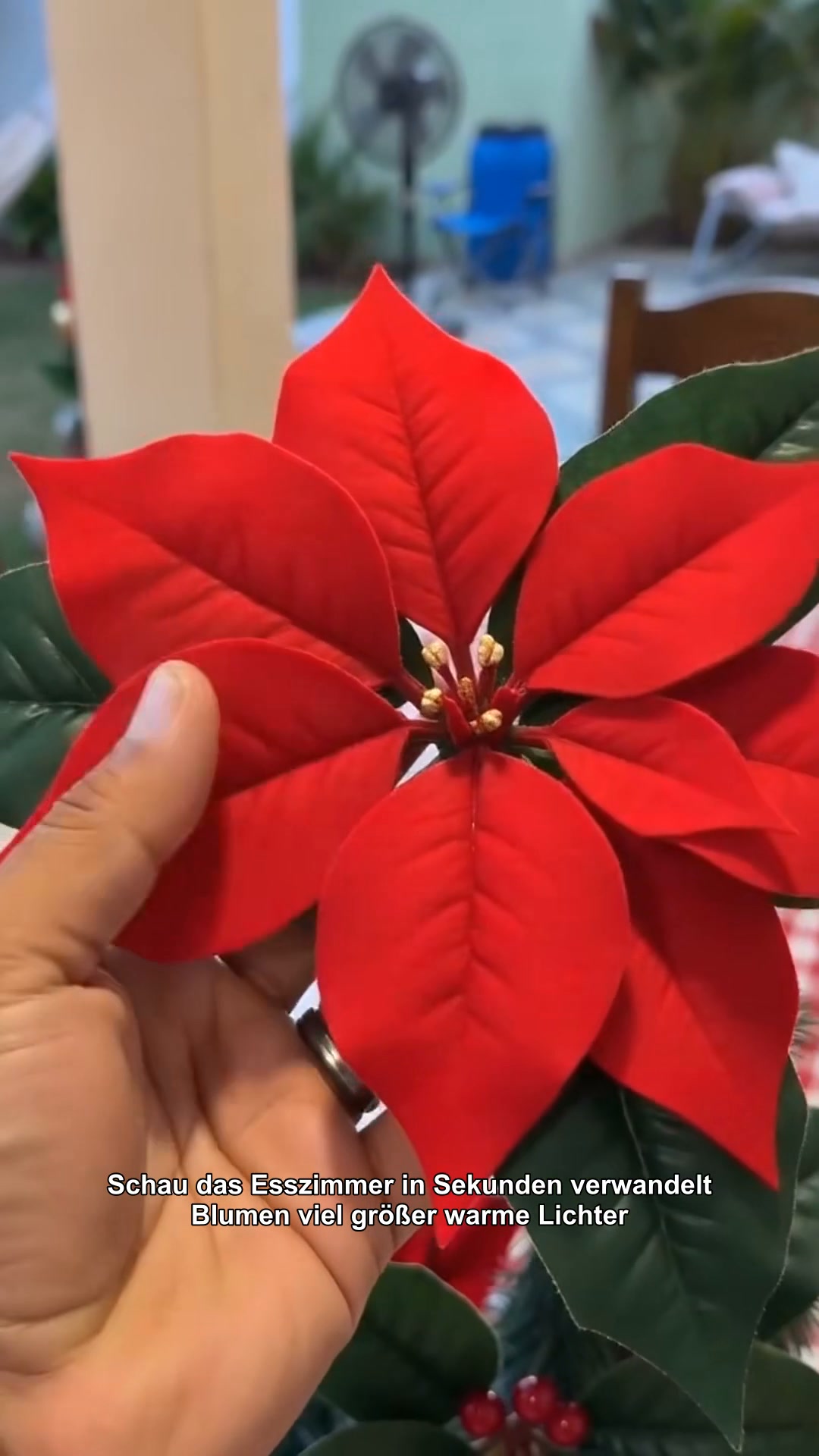In wenigen Minuten weihnachtlich dekoriert.
