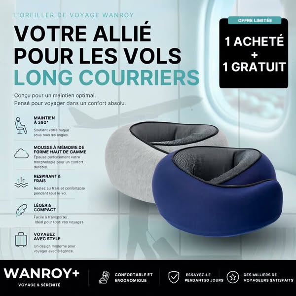 Livraison DOM TOM - Ne dormez plus jamais inconfortablement – découvrez le Wanroy™ ! Expédiée sous 24/48h GRATUITE