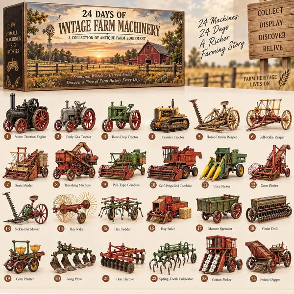 24 Days of Vintage Farm Machinery – Antique Farm Equipment Advent Calendar