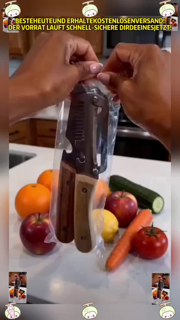 Küchen-Multifunktionsmesser aus Edelstahl mit verdickter Klinge zum Schälen von Obst