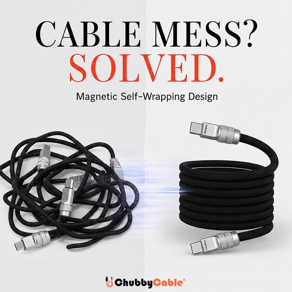 240W Magnetic Braided USB-C Fast Charging Cable | ChubbyCable