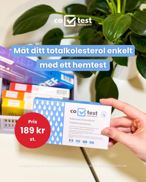 Upptäck Co-Test hemtestet för totalkolesterol och klicka hem ditt eget