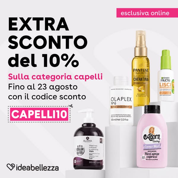 Extra Sconto del 10% su Capelli