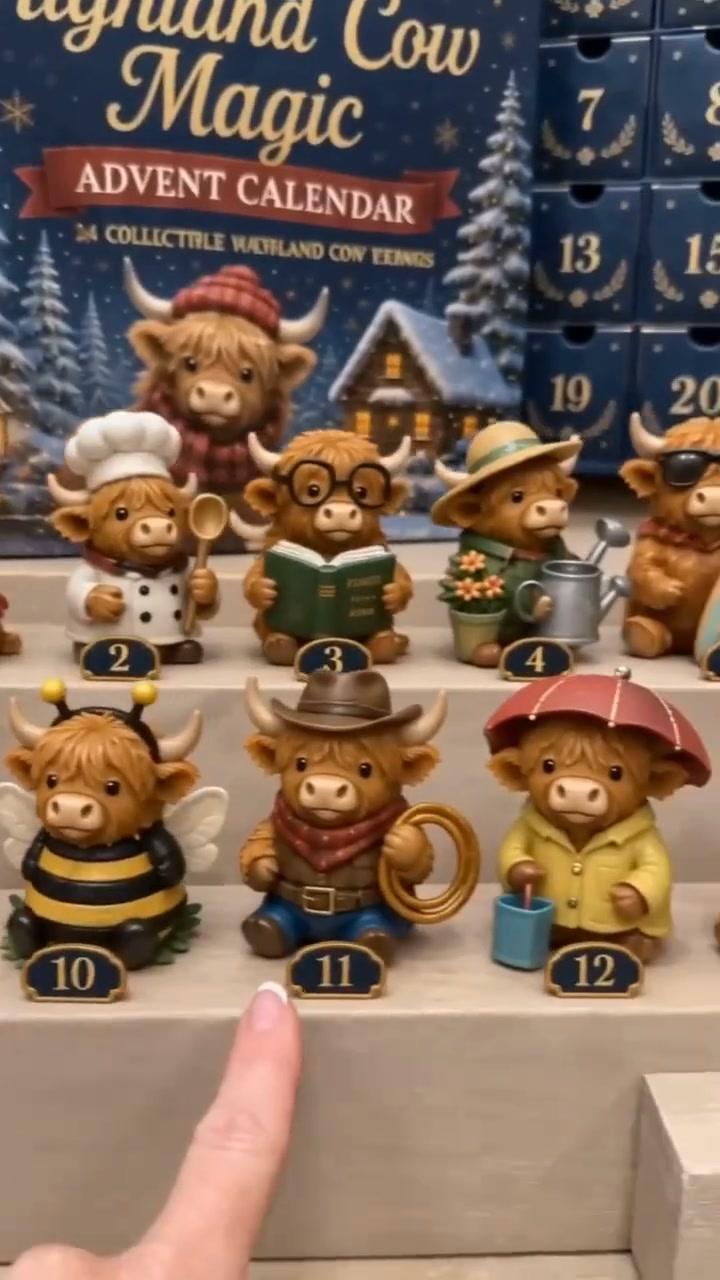 24 Days of Highland Cow Advent Calendar