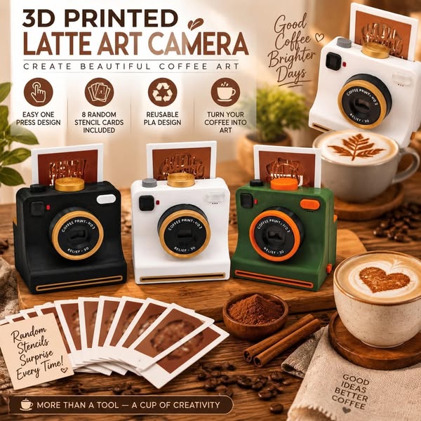 3D Latte Art Stencils
