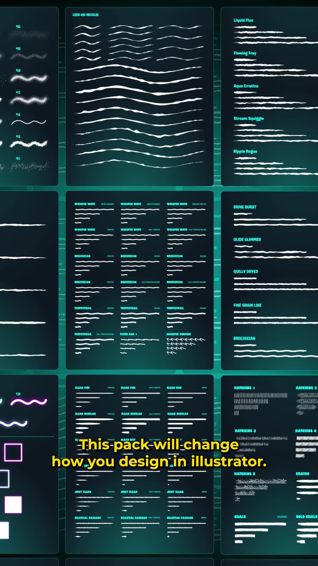 Unlock Over 250 brushes and Vector Assets