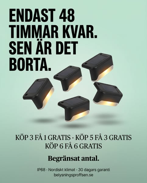 Solcellsdriven Utomhuslampa