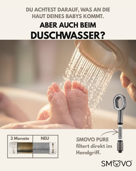Gefiltertes Duschwasser für dein Kind