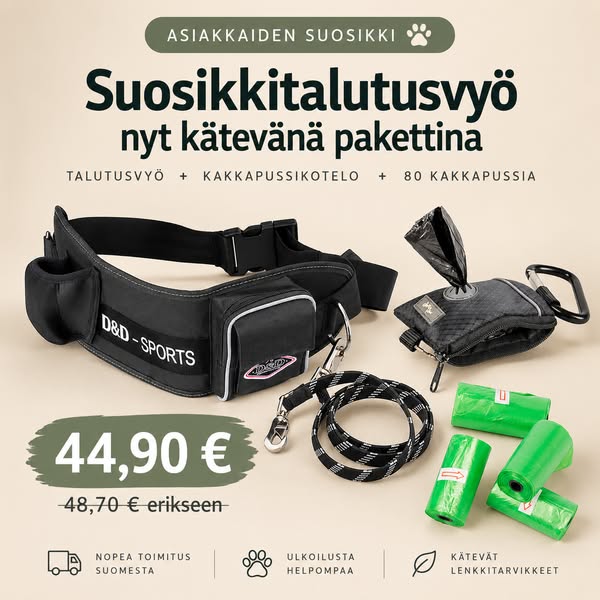 Suosikkitalutusvyö nyt pakettina