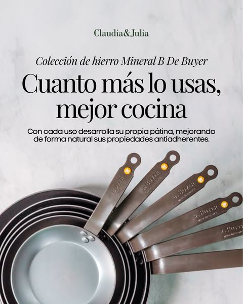 Hierro puro francés para tu cocina. Descubre De Buyer en Claudia&Julia.