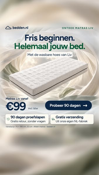 Fris beginnen met matras Liv