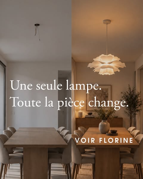 Une seule lampe. Toute la pièce change.
