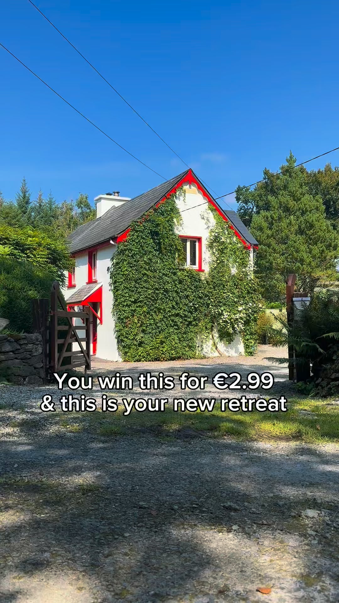 OWN A 3-BED COTTAGE OR €250K FOR €2.99!