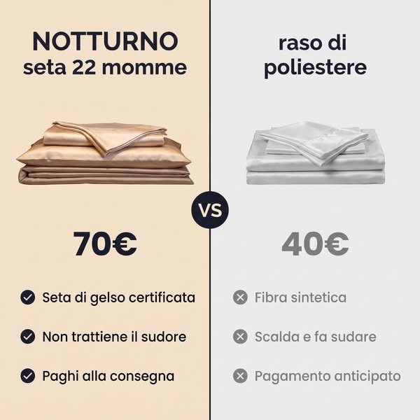 Set completo in seta a 70€