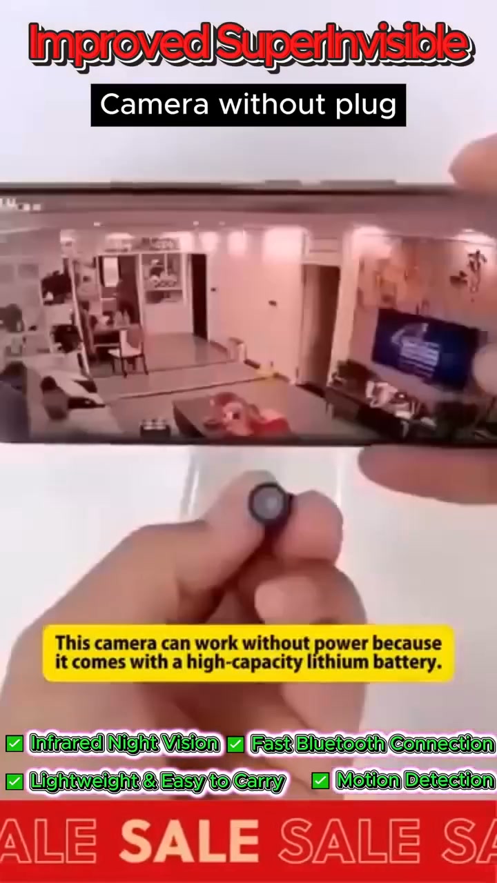 Mini WiFi Security Camera 1080P HD with Infrared Night Vision