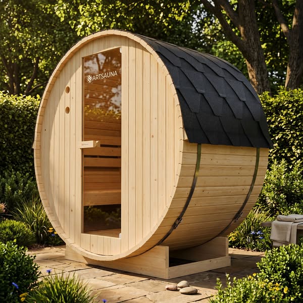 Sauna tonneau extérieur Spitzbergen 120