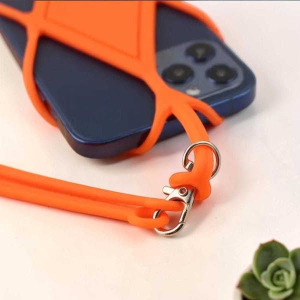 Universal Silicone Phone Lanyard Strap, Adjustable Neck Cord, Crossbody Holder