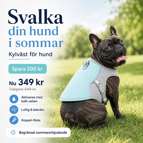 Kylväst för varma dagar – nu 200 kr rabatt.