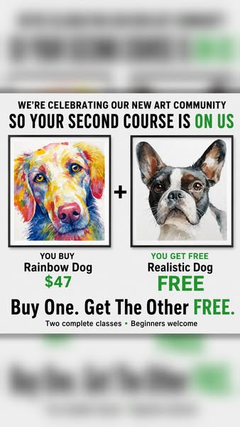 Buy One Watercolor Course Get The Other FREE