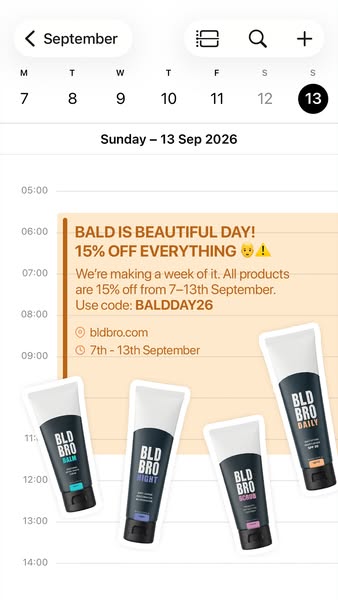 Don't leave your scalp care top-up too late