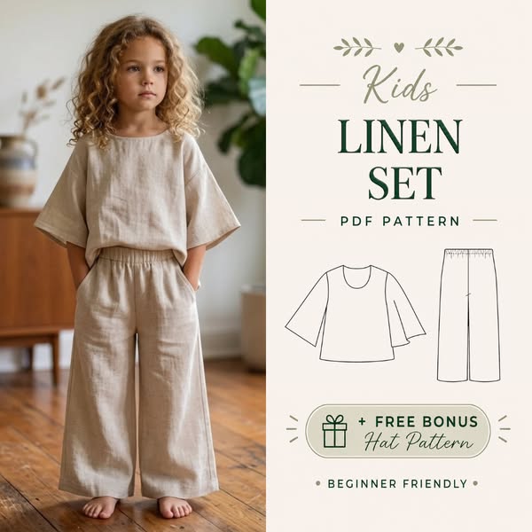 90% OFF Girls Summer Outfit Sewing Pattern